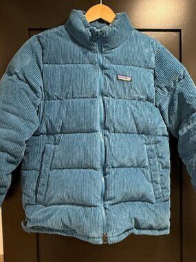 Women's Patagonia Corduroy Cord Fjord Puffer Jacket - Blue